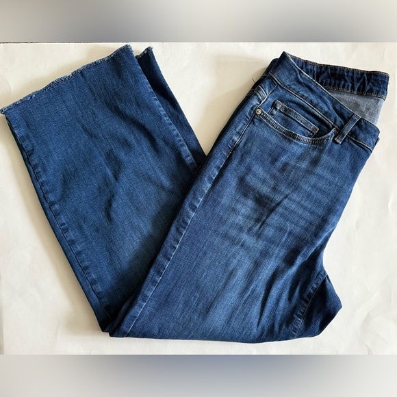 J. Jill Fringe-hem Wide Leg Jeans Size 16 Petite - Picture 2 of 6